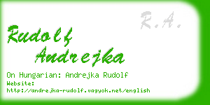 rudolf andrejka business card